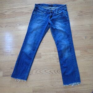 Levi's 524 Too Superlow Skinny Jeans Size 7 M Jeans Women Juniors Dark Wash Crop